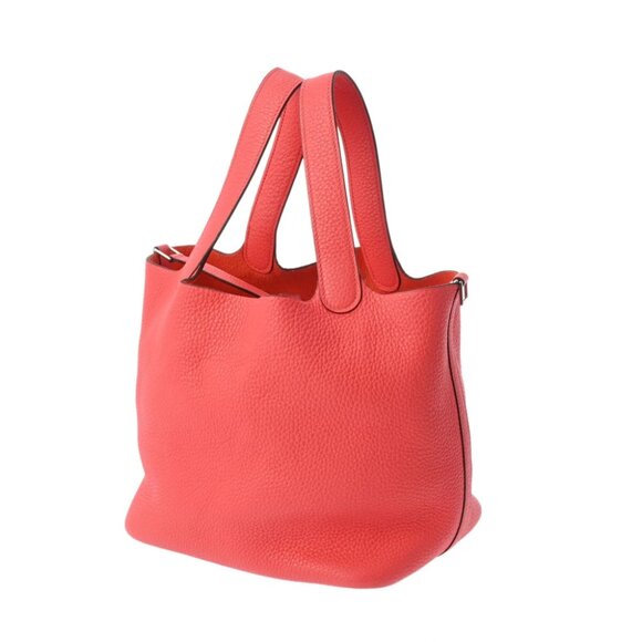 HERMES Picotan Lock MM Rose texas hand bag - Picture 1 of 12